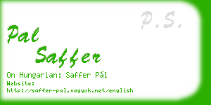 pal saffer business card